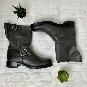 Frye Women’s Gray Leather Boots NWOT Size 8